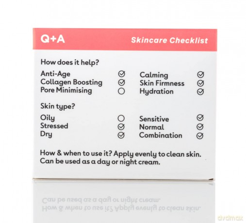 Q+A Kollagen Gesichtscreme. Eine für Vegetarier geeignete, aus Meeresalgen gewonnene Kollagen-Creme für alternde Haut. 50 g