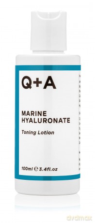 Q+A Marine Hyaluronate Toning Lotion, ein Gesichtswasser mit Hyaluronsäure und Meeresaktivstoffen für geschmeidige Haut, 100ml