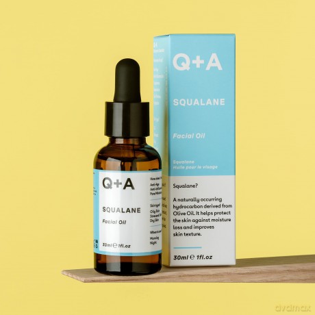 Q+A Squalane Gesichtsöl. Ein für Veganer geeignetes, extrem feuchtigkeitsspendendes Gesichtsöl, das aus Olivenöl gewonnen wird. 30 ml