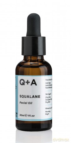 Q+A Squalane Gesichtsöl. Ein für Veganer geeignetes, extrem feuchtigkeitsspendendes Gesichtsöl, das aus Olivenöl gewonnen wird. 30 ml