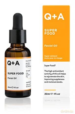 Q+A Super Food Gesichtsöl. Ein mit 100% natürlichen Inhaltsstoffen vollgepacktes Gesichtsöl, das Ihren Teint verbessert. 30 ml