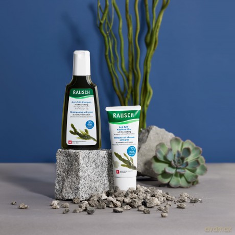 Rausch Meerestang Fett-Stopp Shampoo (sofort lockeres, frisches Haar mit natürlichem Volumen, ohne Silikone und Parabene - Vegan), 1er Pack (1 x 200 ml)
