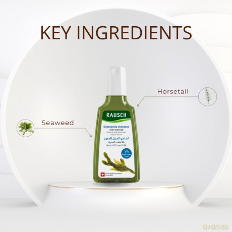 Rausch Meerestang Fett-Stopp Shampoo (sofort lockeres, frisches Haar mit natürlichem Volumen, ohne Silikone und Parabene - Vegan), 1er Pack (1 x 200 ml)
