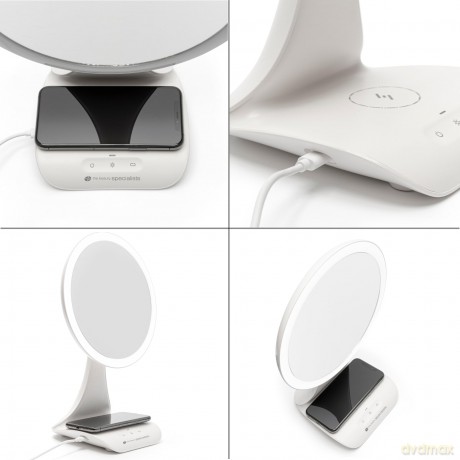 Rechargeable X5 Magnification Mirror with Built-In Charging Station