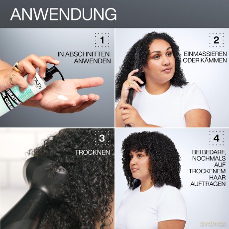 Redken Pflegende Cream für bis zu 72 Stunden definierte und mit Feuchtigkeit versorgte Locken, Hitzeschutz bis 230°, Mit Squalan und Jojoba-Öl, Silikonfrei, Hydrating Curl Cream, 1 x 250 ml