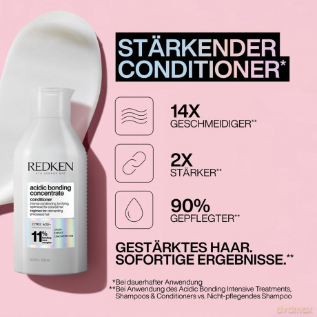 Redken Pflegende Spülung mit intensivem Schutz vor Farbverlust, Konzentrierte All-In-One Formel, Acidic Bonding Concentrate Conditioner, 1 x 500 ml