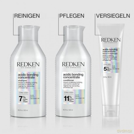 Redken Pflegendes Haarshampoo mit intensivem Schutz vor Farbverlust, Konzentrierte All-In-One Formel, Acidic Bonding Concentrate Shampoo, 1 x 500 ml