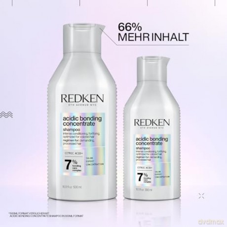 Redken Pflegendes Haarshampoo mit intensivem Schutz vor Farbverlust, Konzentrierte All-In-One Formel, Acidic Bonding Concentrate Shampoo, 1 x 500 ml
