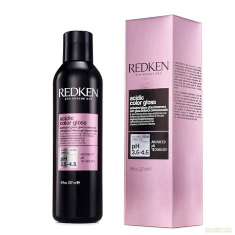 Redken Pflegendes Treatment für Farbschutz bei gefärbtem Haar, Power Glanz für bis zu 3 Tage, pH-ausgleichende Formel mit Zitronensäure und Aprikosenöl, Acidic Color Gloss Treatment, 237 ml