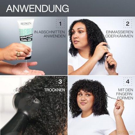 Redken Strukturgebendes Gel für bis zu 72 Stunden definierte und versiegelte Locken ohne Frizz, Mit Squalan und Jojoba-Öl, Für mehr Glanz, Silikonfrei, Sculpting Curl Gel, 1 x 250 ml