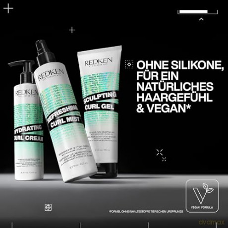 Redken Strukturgebendes Gel für bis zu 72 Stunden definierte und versiegelte Locken ohne Frizz, Mit Squalan und Jojoba-Öl, Für mehr Glanz, Silikonfrei, Sculpting Curl Gel, 1 x 250 ml