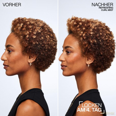 Redken Strukturgebendes Spray für eine sofortige Revitalisierung von Locken, Mit Squalan und Jojoba-Öl, Für ein frisches Haargefühl, Silikonfrei, Refreshing Curl Mist, 1 x 250 ml