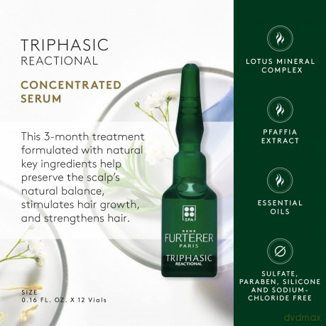 Rene Furterer Triphasic Anti-Hair Loss Rf80 Treatment 12 Vials