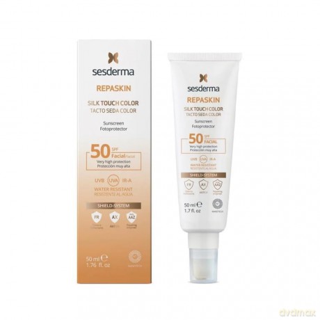 REPASKIN FACIAL SPF50 tacto seda con color 50 ml