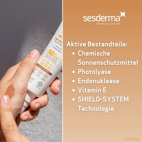 REPASKIN FACIAL SPF50 tacto seda con color 50 ml