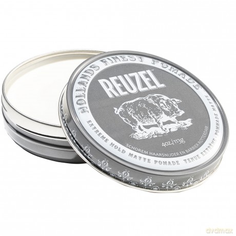 Reuzel Extreme Hold Matte Pomade - Wasserbasiert und starker Halt - 1 x 113 g holzig
