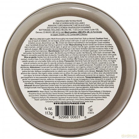 Reuzel Extreme Hold Matte Pomade - Wasserbasiert und starker Halt - 1 x 113 g holzig