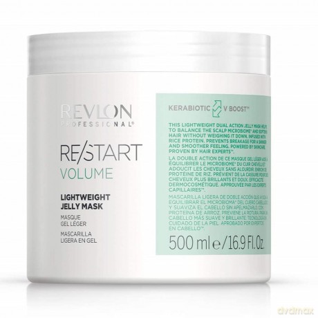 REVLON PROFESSIONAL RE/START Volume Lightweight Jelly Mask, 500 ml, leichte Haarmaske für trockenes, feines Haar, Maske spendet Feuchtigkeit ohne zu beschweren, Haarkur gegen Haarbruch