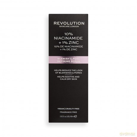 Revolution Skincare London, 10% Niacinamid und 1% Zink Serum für Hautunreinheiten und Poren EXTRA GROSS, 60ml