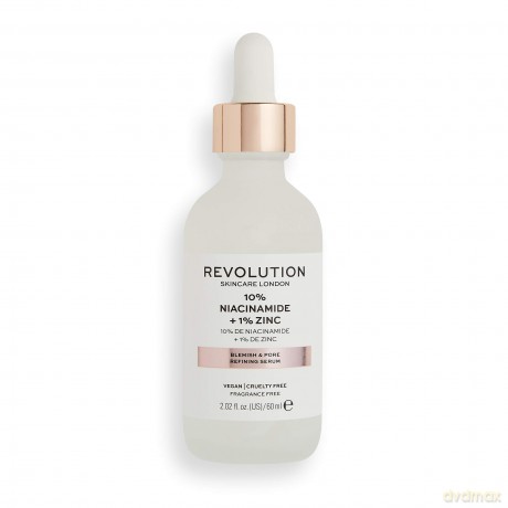 Revolution Skincare London, 10% Niacinamid und 1% Zink Serum für Hautunreinheiten und Poren EXTRA GROSS, 60ml