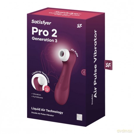 Satisfyer Pro 2 Generation 3 Vibrator | Liquid-Air-Technologie | Leise Starke Klitoris-Stimulation | Druckwellenvibrator mit Vibrationen | Sex-Spielzeug Geschenk für Frauen | Erotischer Dildo Frau