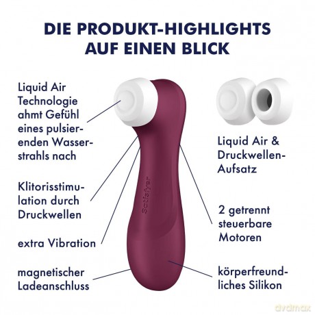 Satisfyer Pro 2 Generation 3 Vibrator | Liquid-Air-Technologie | Leise Starke Klitoris-Stimulation | Druckwellenvibrator mit Vibrationen | Sex-Spielzeug Geschenk für Frauen | Erotischer Dildo Frau