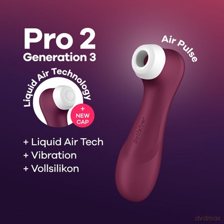 Satisfyer Pro 2 Generation 3 Vibrator | Liquid-Air-Technologie | Leise Starke Klitoris-Stimulation | Druckwellenvibrator mit Vibrationen | Sex-Spielzeug Geschenk für Frauen | Erotischer Dildo Frau