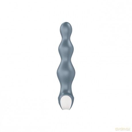 Satisfyer, Analvibrator, Lolli-Plug 2', aus medizinischem Silikon, wasserdicht (IPX7), wiederaufladbar, Farbe:grau