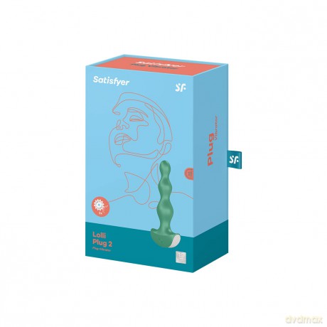Satisfyer, Analvibrator, Lolli-Plug 2', aus medizinischem Silikon, wasserdicht (IPX7), wiederaufladbar, Farbe:grün