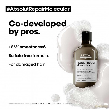 Serie Expert Absolut Repair Molecular Kräftiges Shampoo für alle geschädigten Haare 300 ml