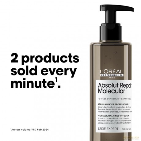 Serum for damaged hair Absolut Repair Molecular Professional Rinse-Off Serum 250 ml