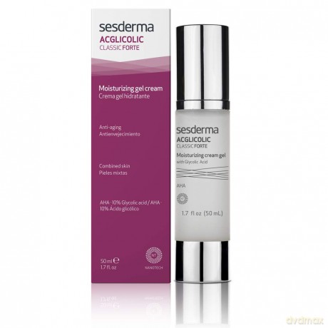 Sesderma | Acglicolic Classic Forte Feuchtigkeitsgel-Creme | Anzeichen von Lichtalterung | Aktive Substanzen | Anti-Aging-Pflege | zu Akne Neigende Haut | Mischhaut | Fettige Haut