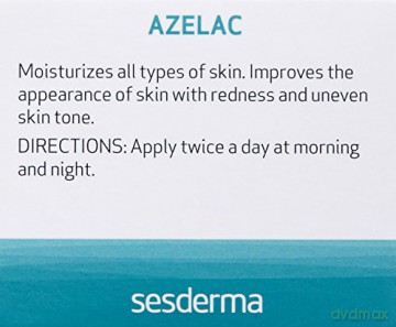Sesderma | Azelac Feuchtigkeitscreme | Empfindliche Haut | Sensitive Haut | Haut mit Pigmentflecken | Azelainsäure | Vitamin E | Reduziert Rötungen