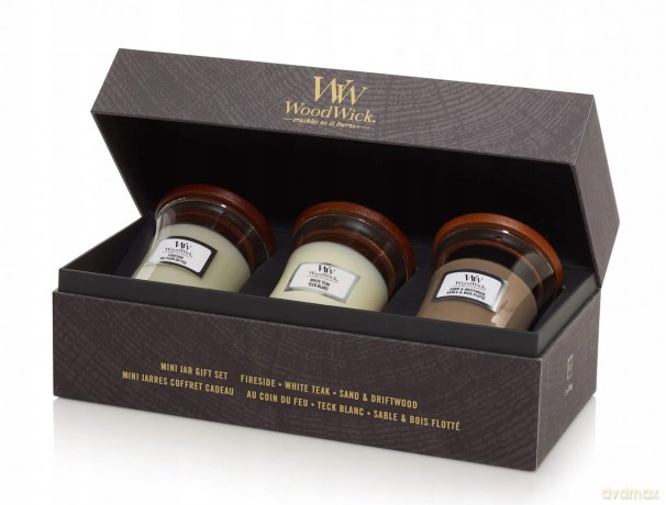 WoodWick Set of small scented candles Mini Woody 3 x 85 g