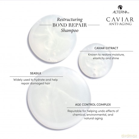Shampoo for damaged hair Caviar Anti-Aging Restructuring Bond Repair Shampoo - Volume: 487 ml