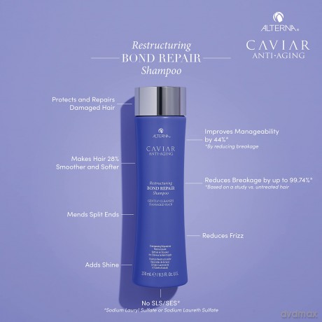 Shampoo for damaged hair Caviar Anti-Aging Restructuring Bond Repair Shampoo - Volume: 487 ml