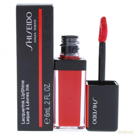 Shiseido LacquerInk Lip Shine Lipgloss, 304 Techno Red, 1 x 6ml