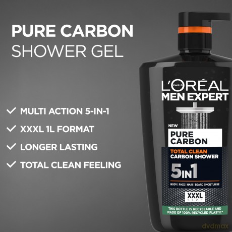 Shower gel for men Men Expert Pure Carbon Total Clean Carbon Shower - Volume: 1000 ml