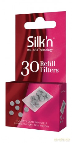 Silk'n Gesichtspeeling Ersatzfilter für Mikrodermabrasion-Gerät, 30 Stück, ReVit Prestige grau 4x0.2x6 cm