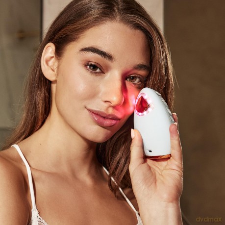 Silk'n Gesichtsreinigungsbürste I Bright Lux I Skincare für ausgeglichene Haut I 4-in-1-Gesichtsbürste mit Infrarot-Technologie, blau