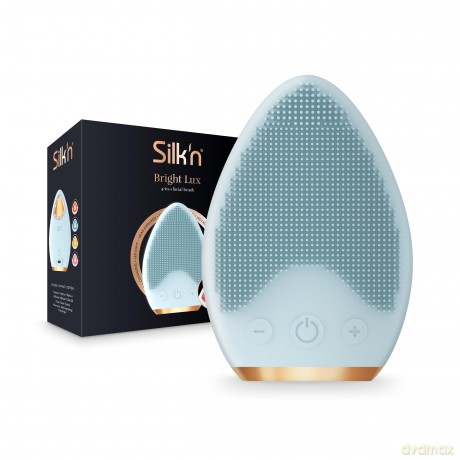 Silk'n Gesichtsreinigungsbürste I Bright Lux I Skincare für ausgeglichene Haut I 4-in-1-Gesichtsbürste mit Infrarot-Technologie, blau
