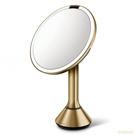 Simplehuman ST3061 Sensorspiegel mit Touch-Control-Helligkeit und Dual-Lichteinstellung, Messing, Edelstahl