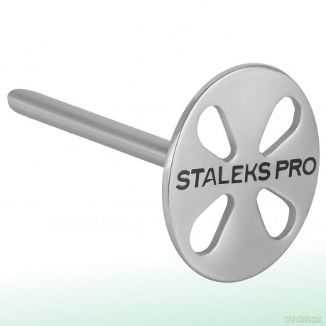 Staleks Pododisc EXPERT Pediküre-Disk aus Edelstahl verlängert + 5 Einweg-Klebepads 180 Grit, Durchmesser 25 mm