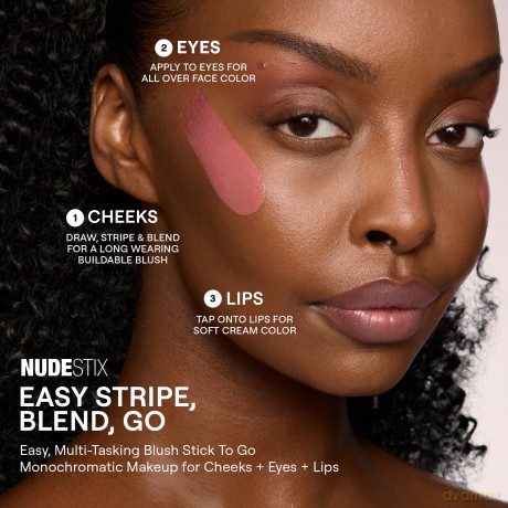 Stick for eyes, cheeks and lips Nudies Matte Lux All Over Face Blush Color 7 g - Shade: Dolce Darlin