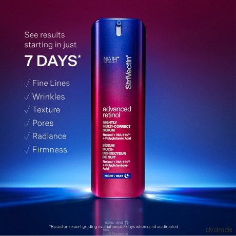 StriVectinStriVectin Retinol Nightly Multi-Correct Serum, Visibly Reducing Fines Lines and Wrinkles, Restores Elasticity