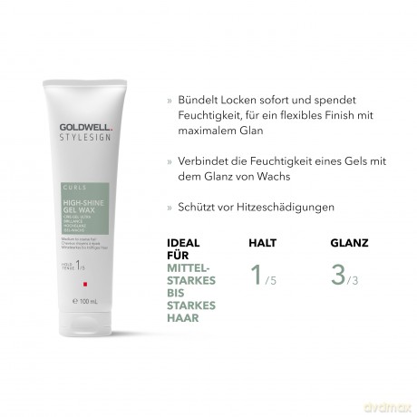STYLESIGN CURLS HOCHGLANZ GEL-WACHS ideal für mittelstarkes bis kräftiges Haar, 100ml