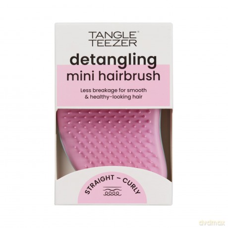 Tangle Teezer Die originale Mini-Haarbürste zum Entwirren, Handflächengröße, perfekt für Kinder und Reisen, ideal für nasses und trockenes Haar, reduziert Fliegen, Marineblaugrün und Rosenknospe