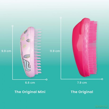 Tangle Teezer Mini Haarbürste Tropicana Green Original, Entwirrbürste für nasses und trockenes Haar, Bürste ohne Ziepen Kinderfreundlich, Reise-Haarbürste