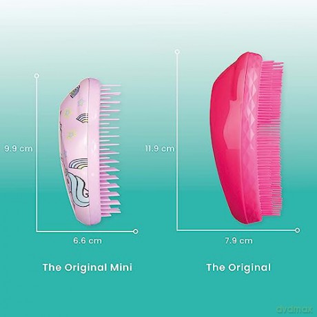 Tangle Teezer Mini Haarbürste Tropicana Green Original, Entwirrbürste für nasses und trockenes Haar, Bürste ohne Ziepen Kinderfreundlich, Reise-Haarbürste