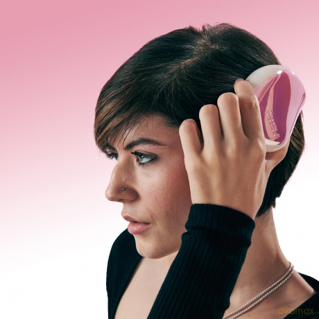 Tangle Teezer The Compact Styler Entwirrende Haarbürste, reisefreundlich, mit Schutzhülle und zweistufigem Zahndesign, perfekt für nasses, trockenes und fliegendes Haar, blaugrünes mattes Chrom